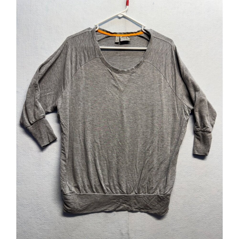 Athleta Gray Raglan Sleeve Lightweight Sweater Top Size M